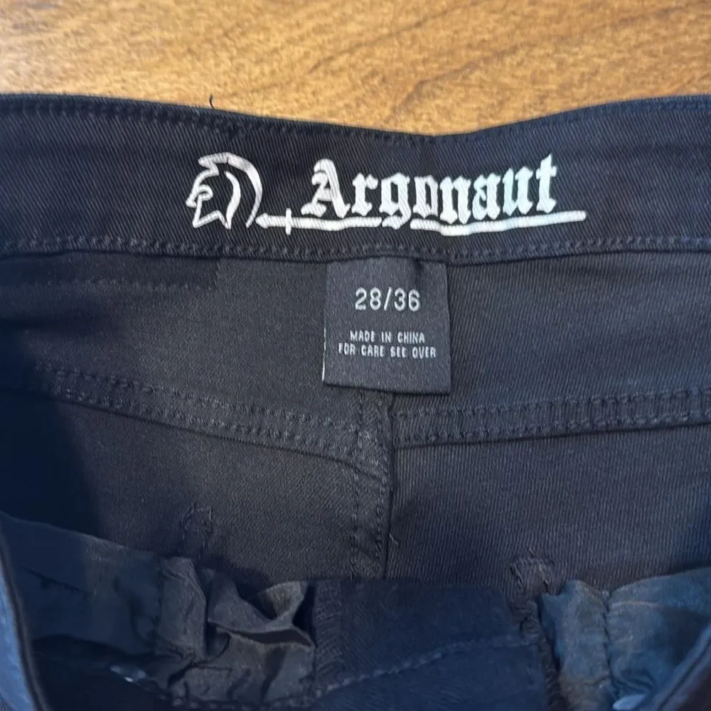 Men's Slim Black Jeans with Distressed Design